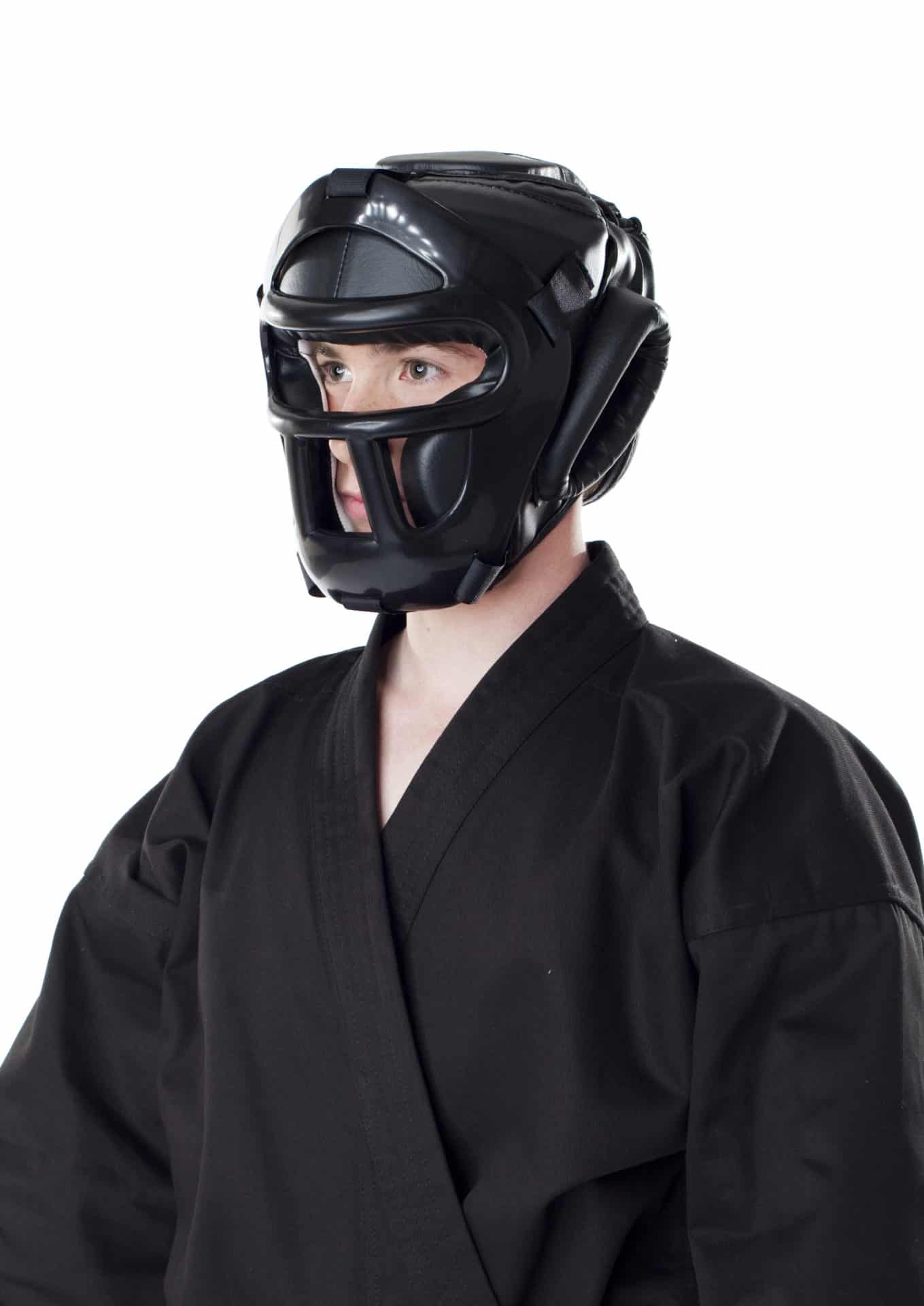 Casque De Boxe Avec Grille Métallique - Metal Pro - Noir - Comme Neuf