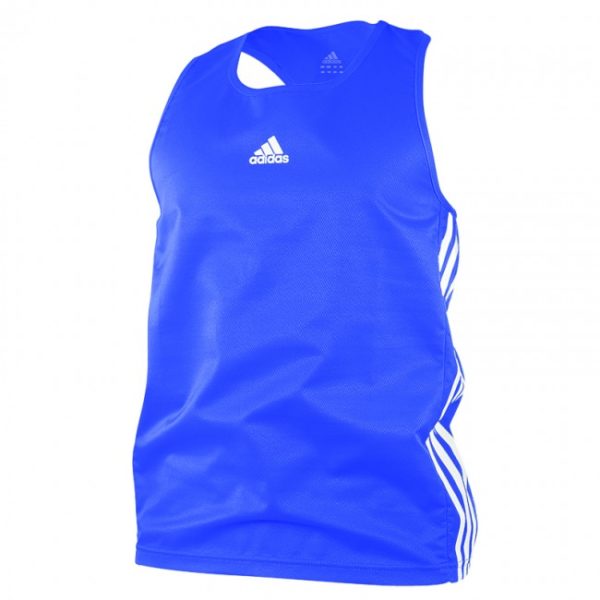 camiseta de tirantes adidas lightweight amateur boxing azul/blanca-1