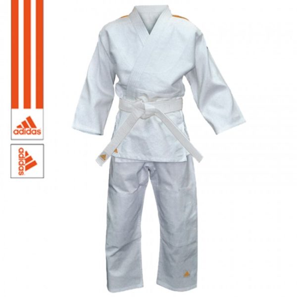 Judogi Adidas Evolution J250 Blanc/Orange-1