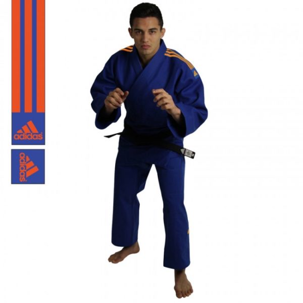Judogi Adidas J690 Quest Bleu/Orange-1
