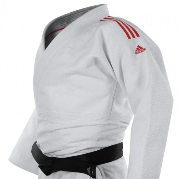 Judogi adidas J991 Édition Limitée Blanc/Rouge-1