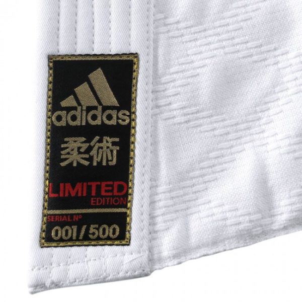 Judogi adidas J991 Édition Limitée Blanc/Rouge-4