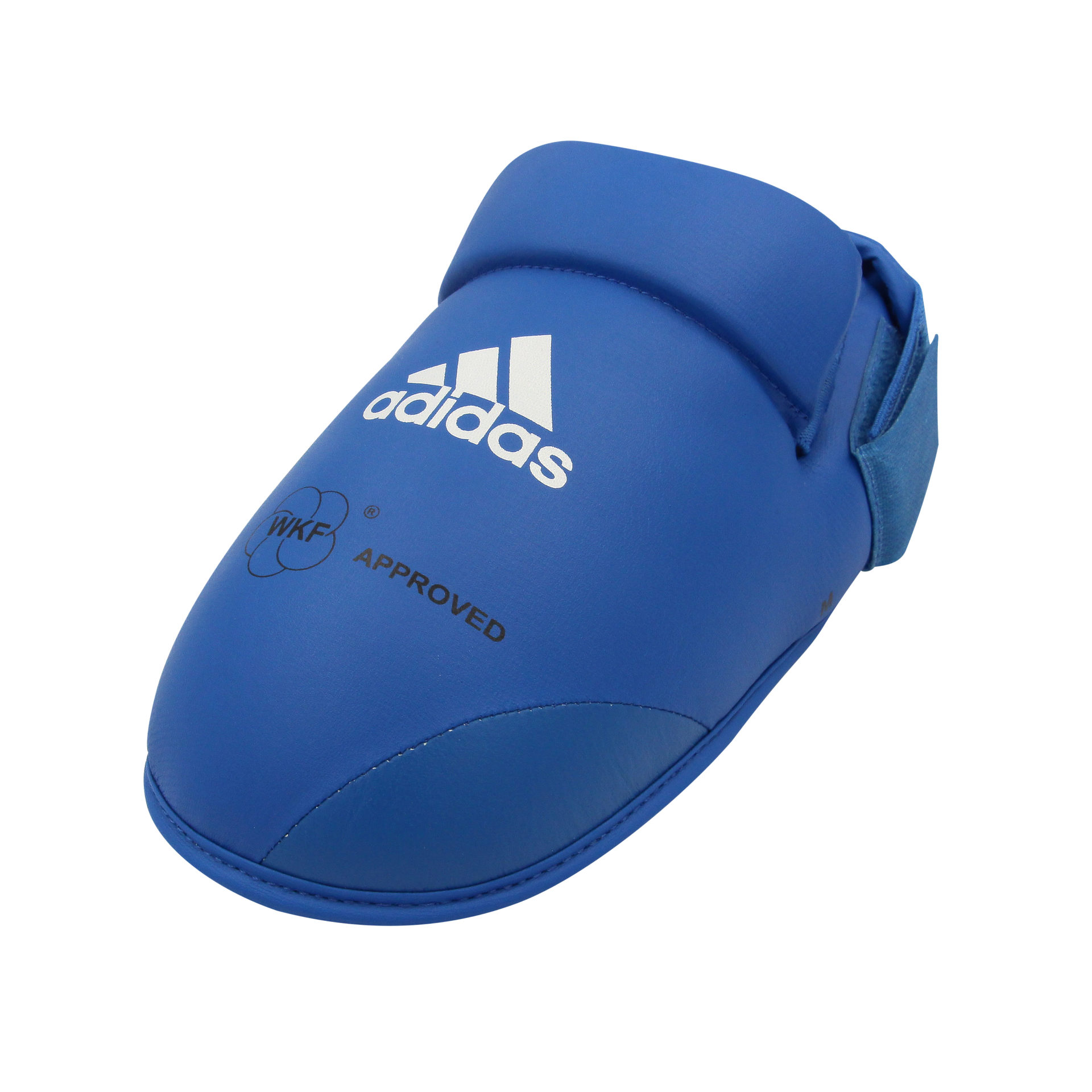 Protege tibia pied karaté bleu homologué WKF ADIDAS - modèle amovible