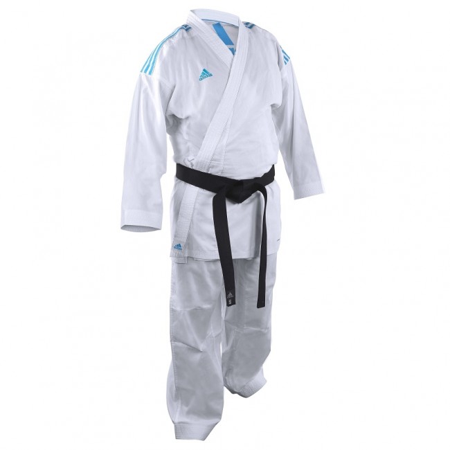 Karategi adidas K220KF Kumite Fighter Blanc/Bleu-1