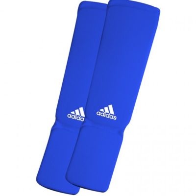 Protège-tibias/cou-de-pieds élastiques Adidas bleu-1