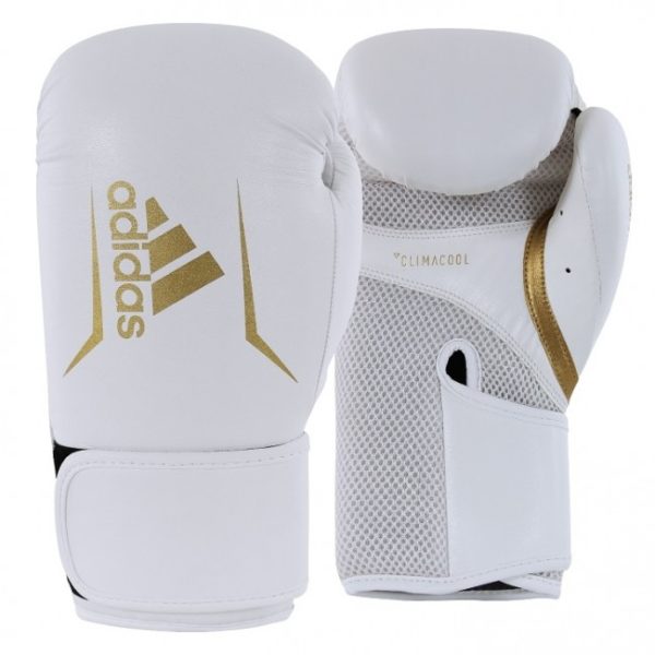 Gants de boxe adidas Speed 100 (Kick) Blanc/Or-1