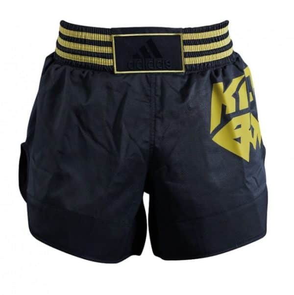 Pantalón corto adidas para Thai y Kickboxing Micro Diamond Negro/Oro-1