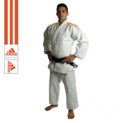 Judogi adidas J990 Millenium Blanc/Orange-1