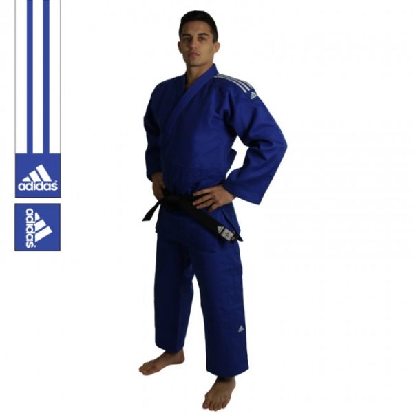 Judogi adidas Champion II Bleu IJF Approuvé Bleu-1