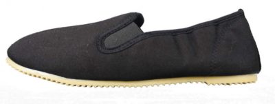 Chaussures de Kung Fu noires avec semelle en caoutchouc-1