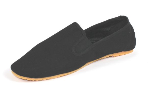 Chaussures de Kung Fu noires avec semelle en caoutchouc-4