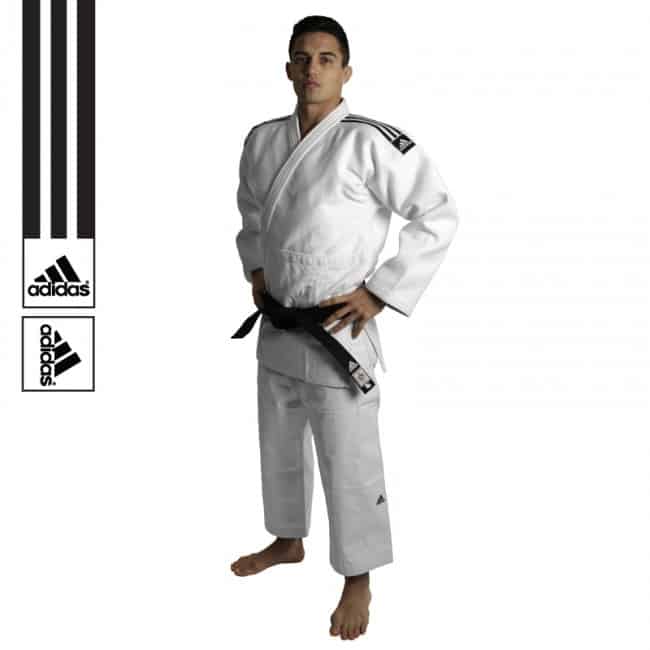 Judogi adidas Champion II Blanc IJF Approuvé Blanc-1