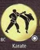 Emblème Karate pour coupes et médailles 5 cm - OR-1