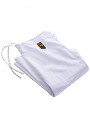 Malino Pantalon de Judo étudiant pour Enfants et Adultes 1/140, Blanc Blanc Coton léger 7oz 