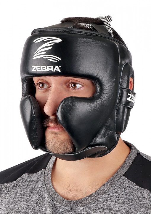 Protège-tête en cuir ZEBRA PRO SPARRING-1
