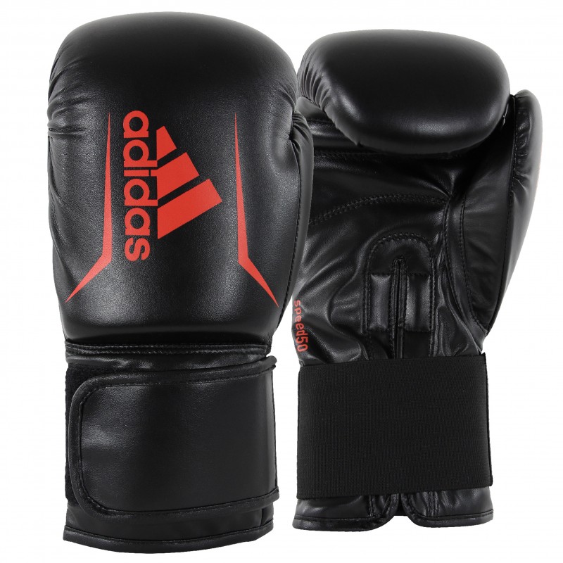 Gants de boxe adidas Speed 50 (Kick) Noir/Rouge-1