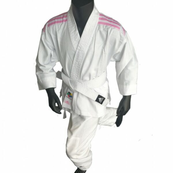 Karategi adidas K200 Enfant Blanc/Rose-4