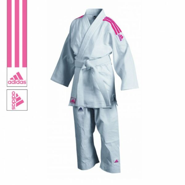 Judogi Adidas J350 Club White/Rose-1