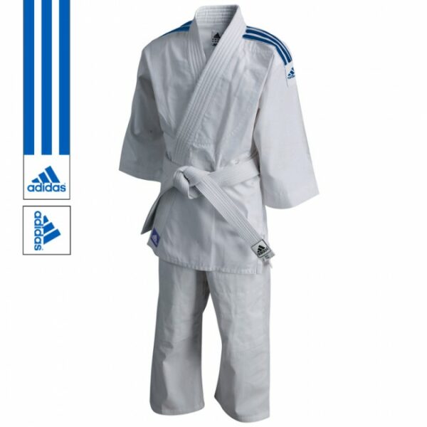 Judogi adidas J200 Evolution Wit/Blauw-1