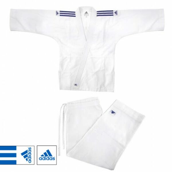 Judogi Adidas Evolution J250 Blanc/Bleu-2
