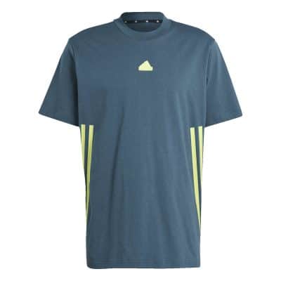 Adidas T-Shirt Future Icons 3 bandes bleu gris-1