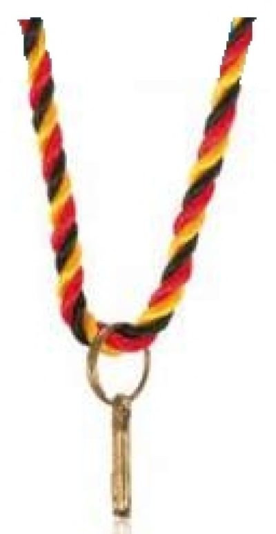 Medal cord black/yellow/red-1