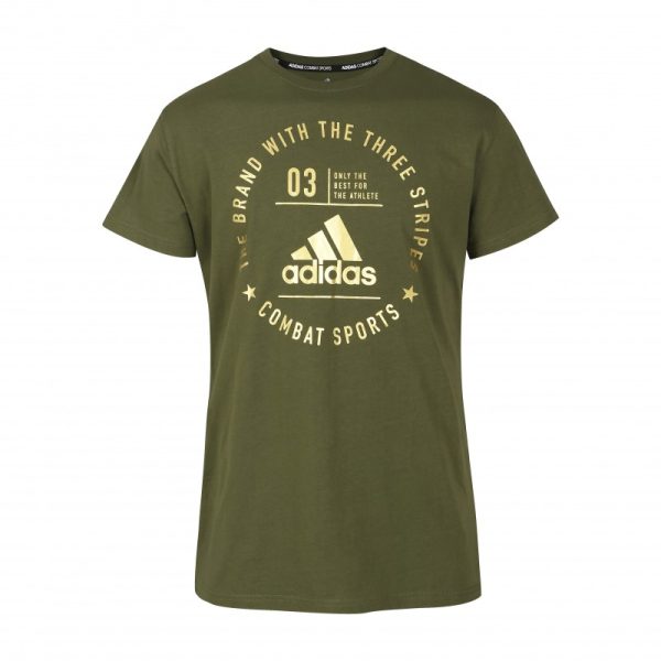 Gemeenschap Adidas Olijf/Goud-1 T-shirt