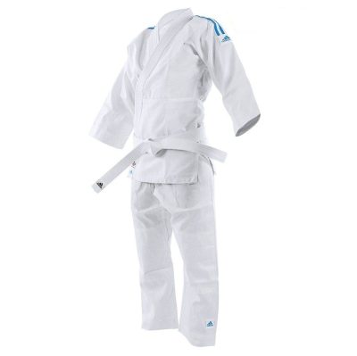 Karategi adidas K200 enfant Blanc/Bleu-1