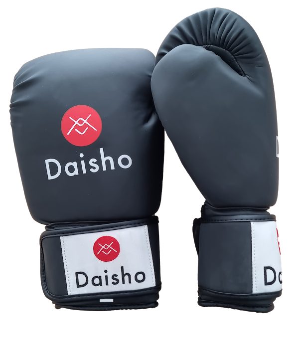 DAISHO BOXING GLOVES - BLACK - ARTIFICIAL LEATHER-1