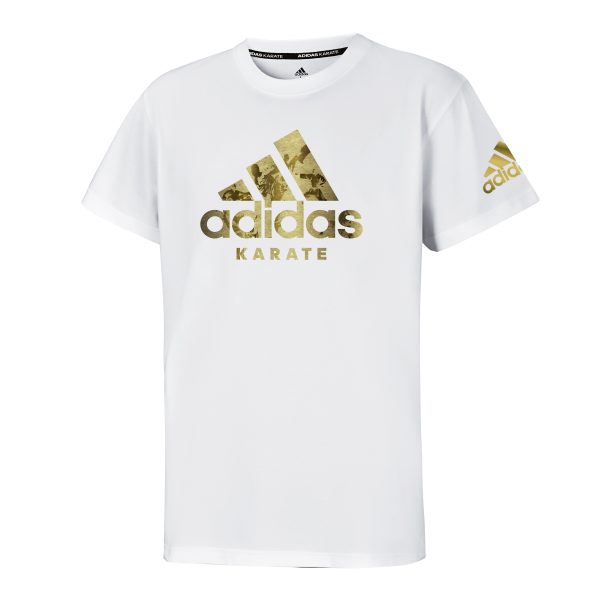 T-Shirt Community Adidas White/Gold Kids-1