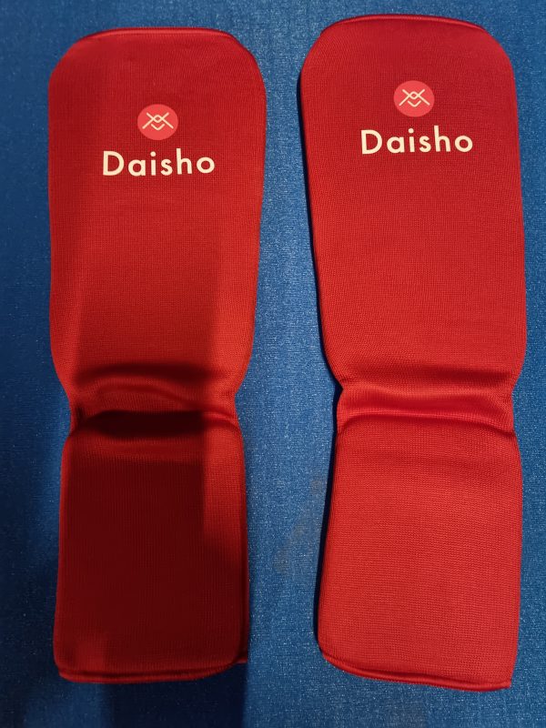 RED ELASTIC FOOT & SHIN GUARD DAISHO-1