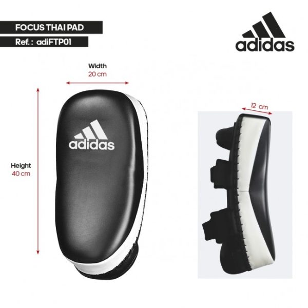 adidas Focus Thai Pad Noir/Blanc (Lot de 2)-3