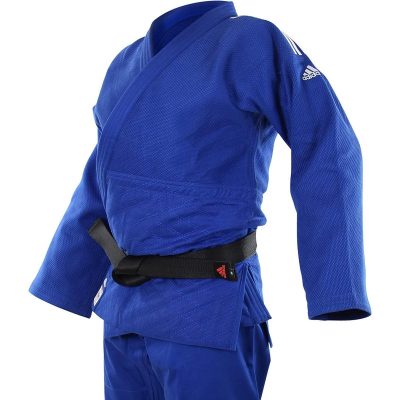 Judogi adidas Champion III Bleu IJF - SLIM-1