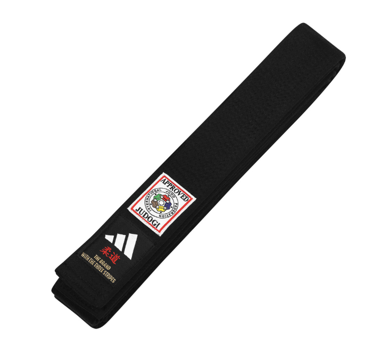 Ceinture adidas Judo Elite IJF Logo 45 mm Noir -1