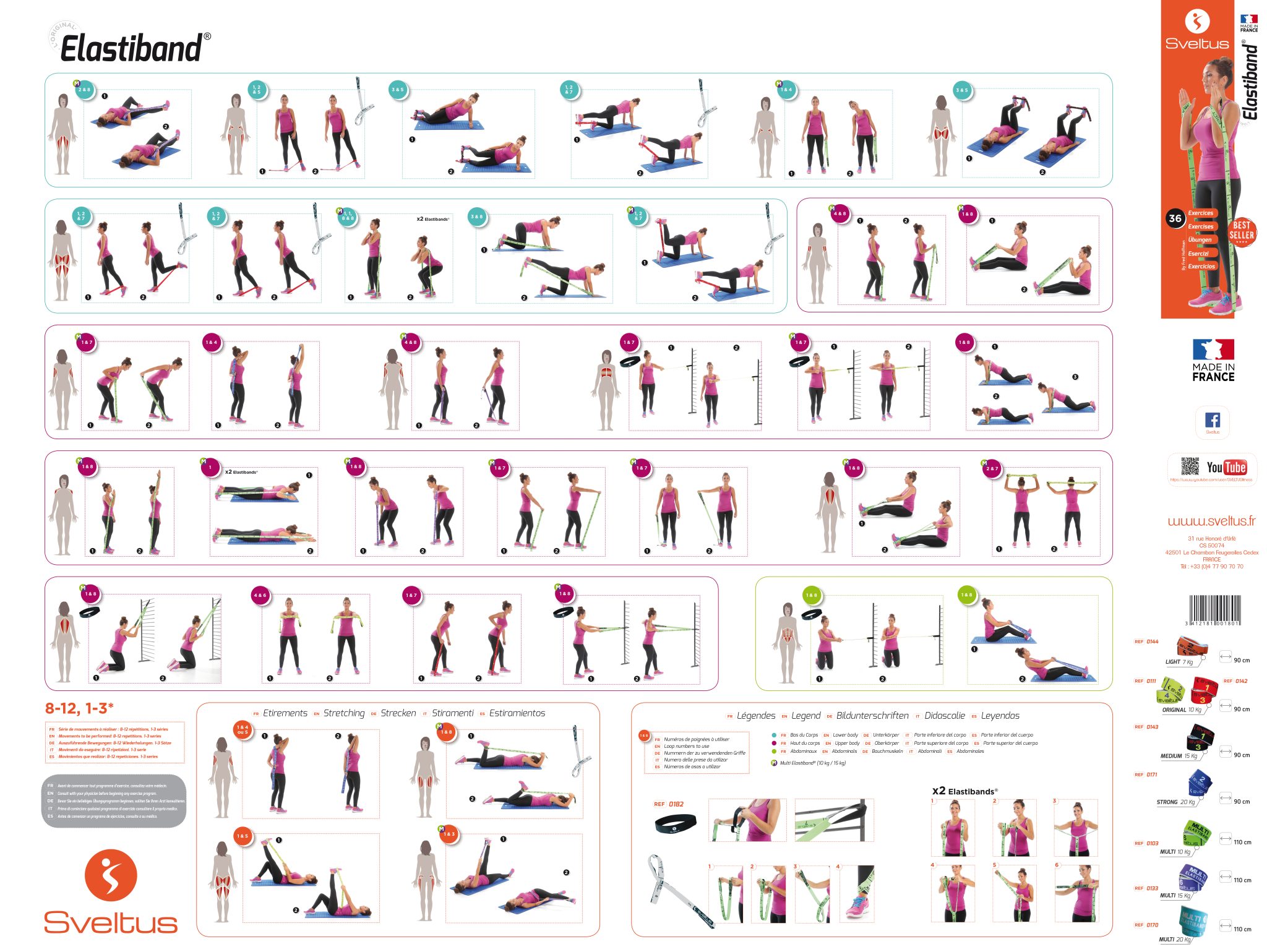 Elastiband 10kg rot Box + Poster -4