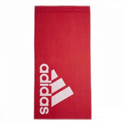 Serviette de bain adidas rouge/blanc-1