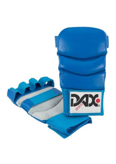 GANTS DE JIU JITSU DAX KUMITE 4 EN CUIR BLEU-1