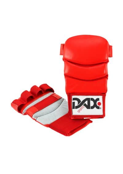 GANTS DE JIU JITSU DAX KUMITE 4 EN CUIR ROUGE-1