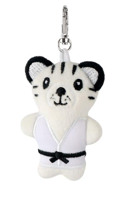 PORTE-CLE PELUCHE TIGRE BLANC-1