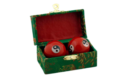Boules de Qi Gong Boules sonores rouges avec YingYang 4 cm-1