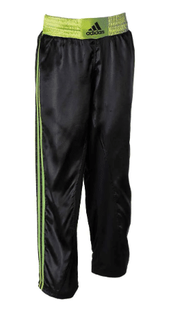 Pantalon de Kickboxing Adidas long 110T noir|citron vert-1