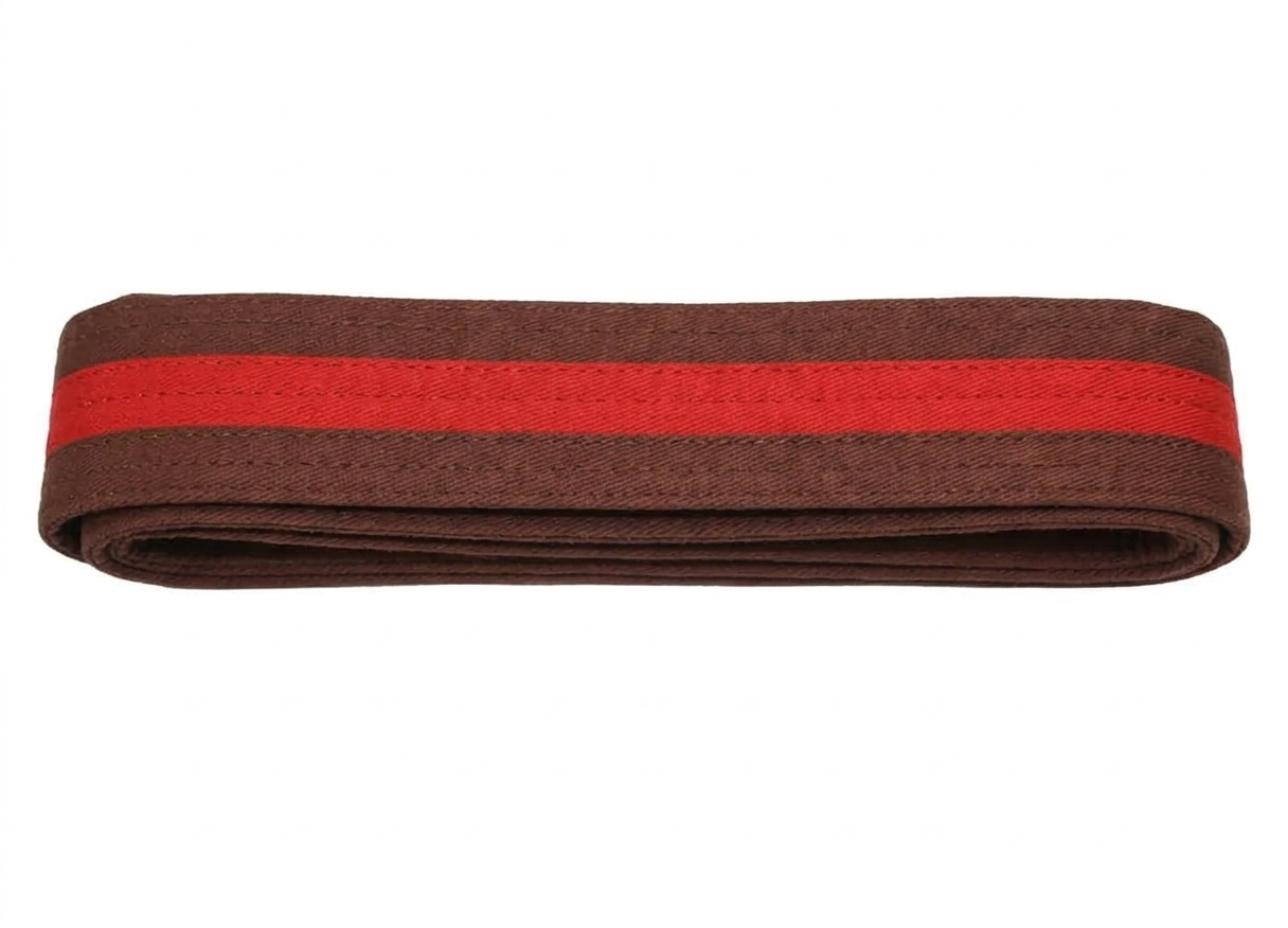 Ceinture d'arts martiaux et de budo marron/rouge/marron-1