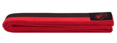 CEINTURE DE BUDO ROUGE & NOIR-1