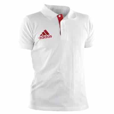 POLO ADIDAS BLANC/ROUGE-1