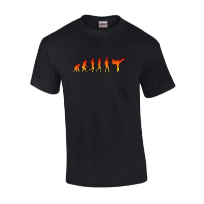 T-shirt noir Evolution Kick -1